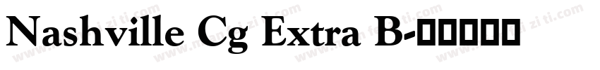 Nashville Cg Extra B字体转换